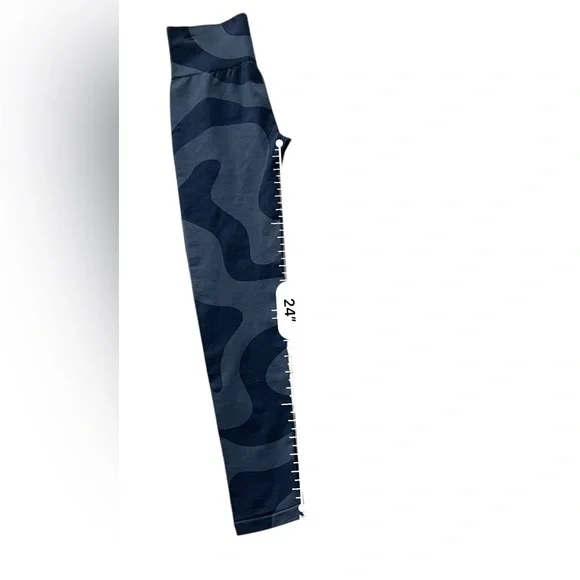 Fabletics Seamless High-Waisted Swirl Legging Navy‎ Blue Size M - Picture 9 of 10